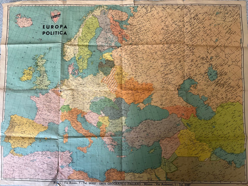 Mappa rara europa politica - mappa,