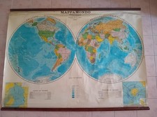 PLANISFERO 1960 MAPPA POLITICA