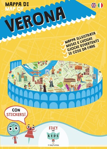 Mappa verona illustrata - mappa,