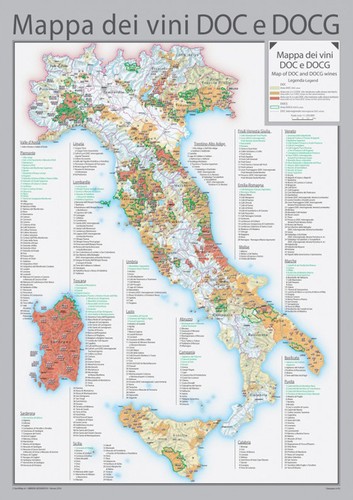 Mappa dei vini tubo - mappa, in